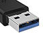 Ikona tylnego portu USB 3.1 – złącze USB Type-A na czarnym tle